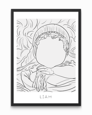 Baby Custom Line Art Portrait