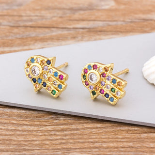 Hamsa Stud Earrings