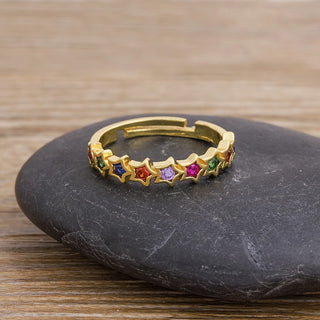 Natural Mineral Stone Adjustable Rings - 12 Styles