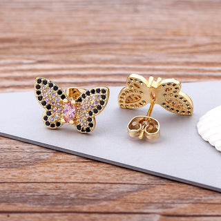 Adorable Rhinestone Gold & Silver Colour Stud Earrings - 29 Earring Styles