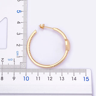 Hoop with Dainty Heart Earrings