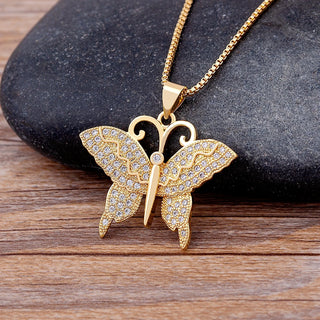 Lucky Butterfly Rhinestone Choker Necklace - 12 Styles