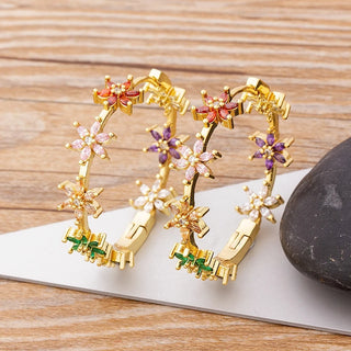 Luxury Rhinestone Hoop Earrings - 6 Styles