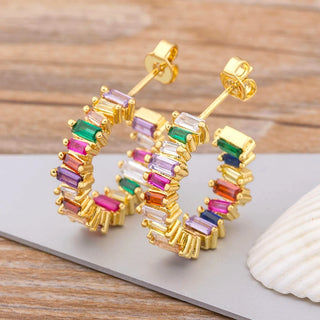 Adorable Rhinestone Gold & Silver Colour Stud Earrings - 29 Earring Styles