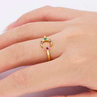 Colourful Rainbow Statement Ring - 12 Styles