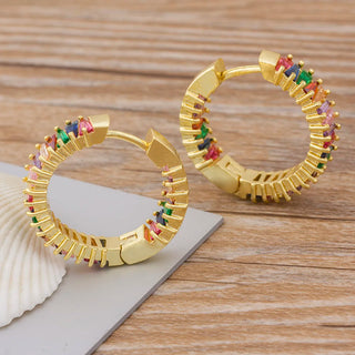 Luxury Crystal Zirconia Stone Stud Earrings - 5 Styles