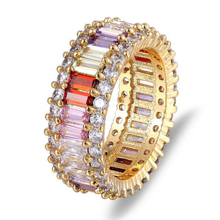 Elegant Pastel Crystals Ring
