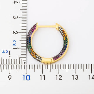 Luxury Large Hoop Crystal Earrings - 4 Colours