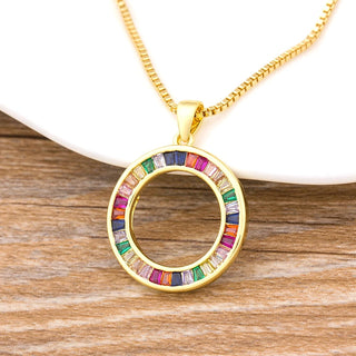 Rainbow Charm Long Chain Necklace - 8 Styles