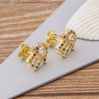 Hamsa Stud Earrings