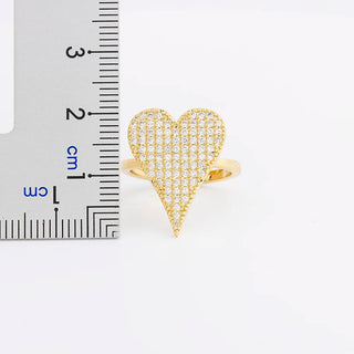 Large Heart & Heart Dangle Rings - 8 Styles