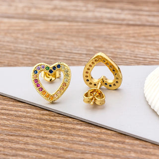 Adorable Rhinestone Gold & Silver Colour Stud Earrings - 29 Earring Styles