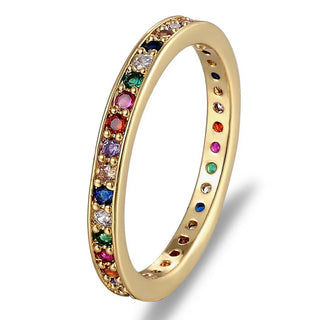 Luxury Rainbow Coloured Rings - 10 Styles