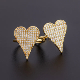 Large Heart & Heart Dangle Rings - 8 Styles