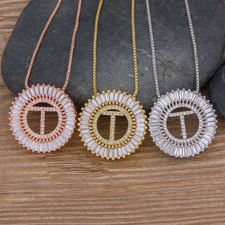 Initial Pendant Necklace in Gold, Silver & Rose Gold