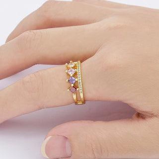 Natural Mineral Stone Adjustable Rings - 12 Styles
