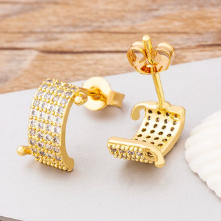 Rhinestones Stud Earrings - 11 Styles