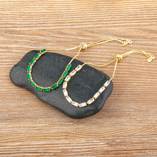 Crystal Link Chain Bracelet - 7 Colours