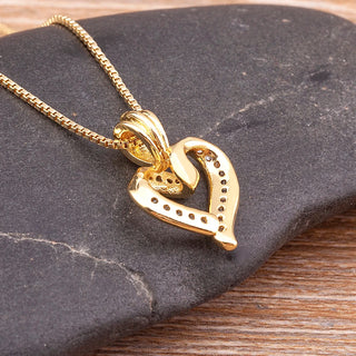 Spiral Heart Pendant Necklace