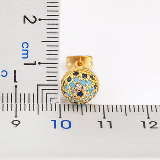 Ball Shaped Colourful Stud Earrings