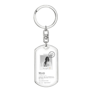Mother's Day Keychain w/ Personalized Engraving and Photograph