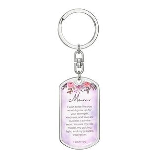 To Mom Keychain w/ Personalized Engraving