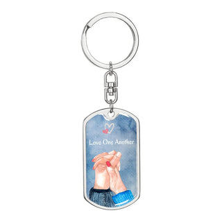 Love One Another Keychain w/ Personalized Engraving
