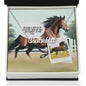 Horse Personalized Name Necklace and Custom Cartoonified Message Card