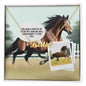 Horse Personalized Name Necklace and Custom Cartoonified Message Card