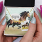Horse Personalized Name Necklace and Custom Cartoonified Message Card