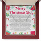 Merry Christmas For Sister. Personalized Name Necklace