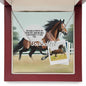 Horse Personalized Name Necklace and Custom Cartoonified Message Card