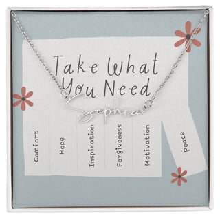 Take What You Need Personalized Name Necklace