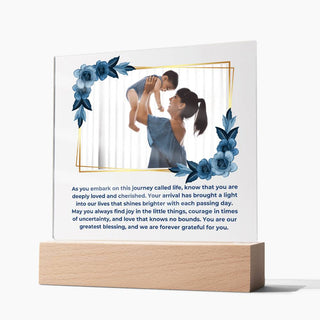 New Baby | Personalized | Square Acrylic Plaque