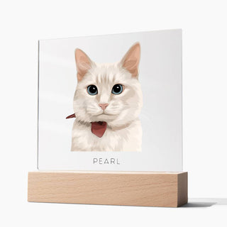 Pet Portrait | Custom Vector Art | Square Acrylic Plaque