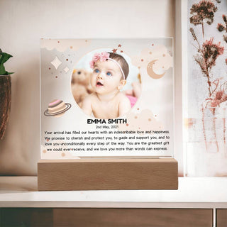 New Baby | Personalized | Square Acrylic Plaque