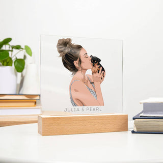 Individual Portrait | Custom Vector Art | Square Acrylic Plaque