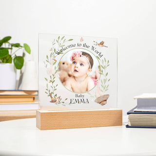 New Baby | Personalized | Square Acrylic Plaque
