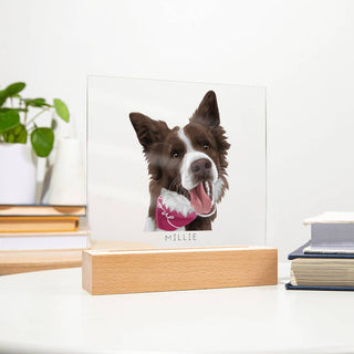 Pet Portrait | Custom Vector Art | Square Acrylic