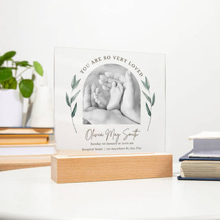 New Baby | Personalized | Square Acrylic Plaque