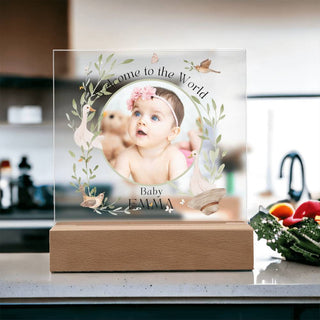 New Baby | Personalized | Square Acrylic Plaque