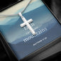 Faith Can Move Mountains Cross Necklace