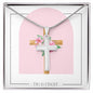 He is Risen Faith Cross Necklace