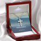 Faith Can Move Mountains Cross Necklace