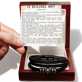 10 Reasons Why I Love you Bracelet for Him - Atelier Prints