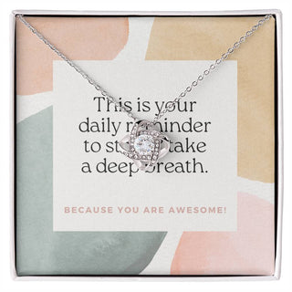 Breathe and Keep Going Necklace - Atelier Prints