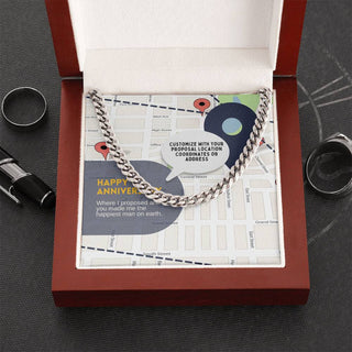Happy Anniversary Customizable Personalized Necklace for Him - Atelier Prints