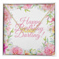 Happy Birthday Darling Personalized Name Necklace - Atelier Prints