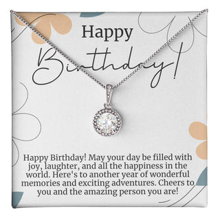 Happy Birthday Necklace for her - Atelier Prints