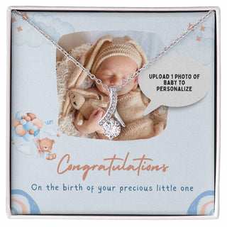 New Baby Congratulations Customizable Personalized Necklace for mom - Atelier Prints